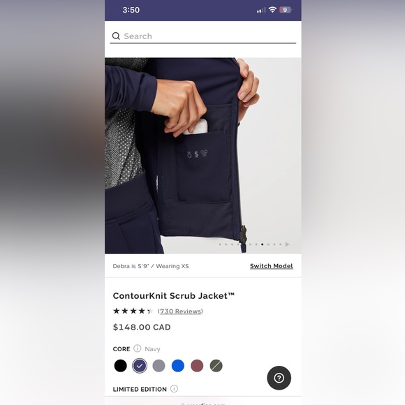 FIGS Countourkit Scrub Jacket XS ✨ - Picture 6 of 10